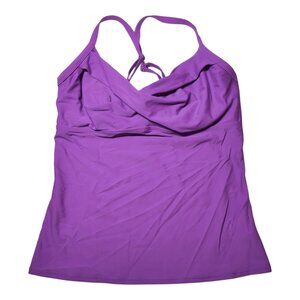 Athleta Twister Tankini Top 38 D/DD Tall Purple Swim Beach Resort Vacation Surf